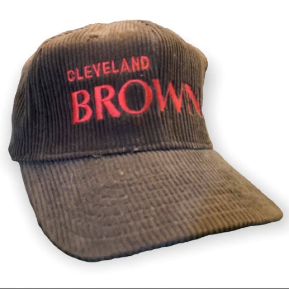 Vintage official NFL licensed Cleveland Browns Corduroy Snap Back hat 80s 90s